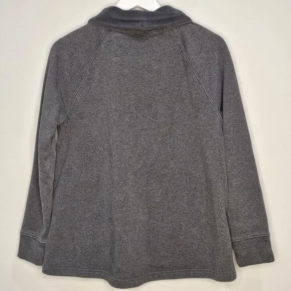 Athleta Cowl Neck Fleece Lined Cozy Gray Pullover Sweatshirt Small Athleisure - Picture 4 of 8